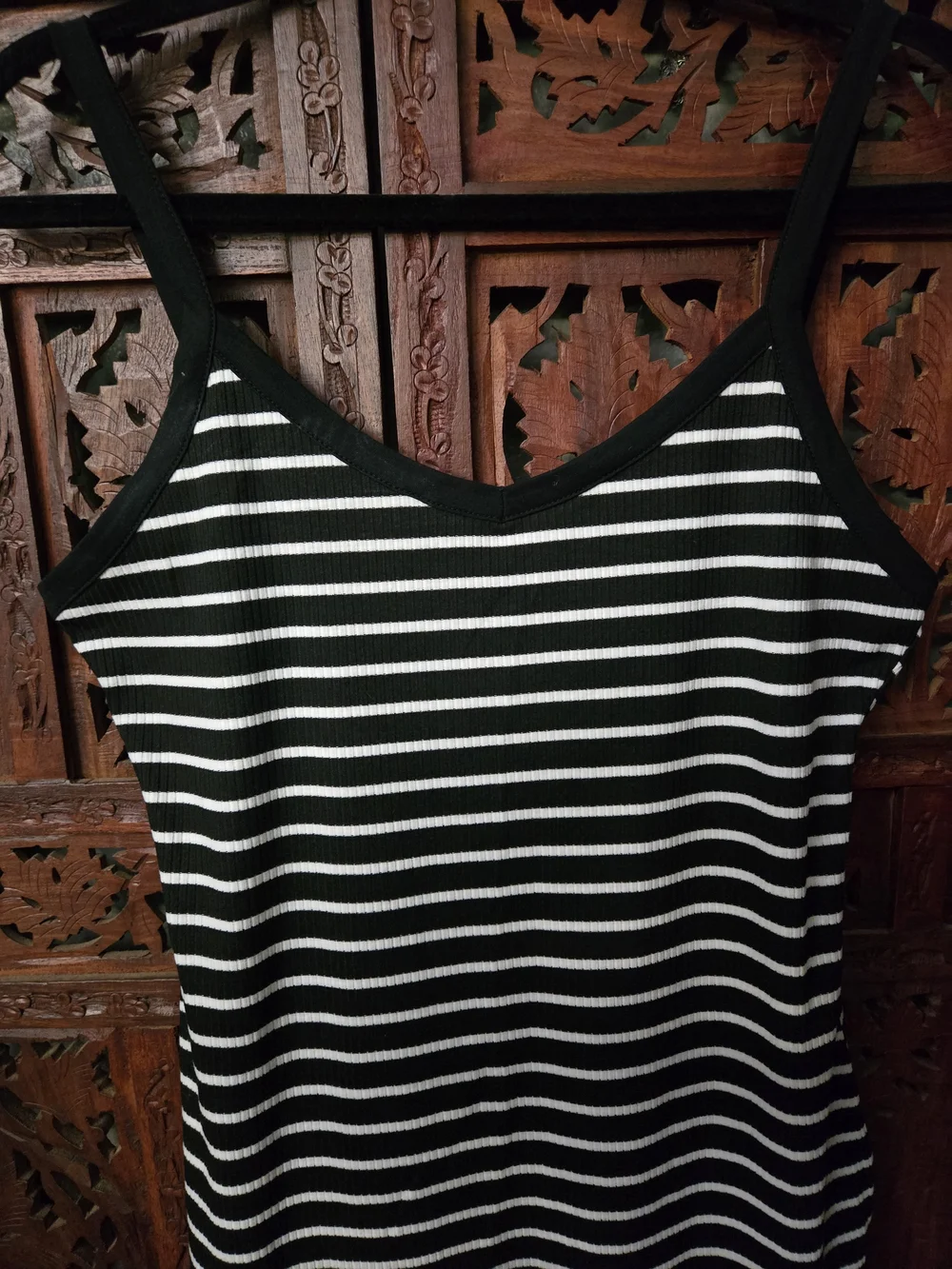 SHEIN Black and White Striped Mini Dress